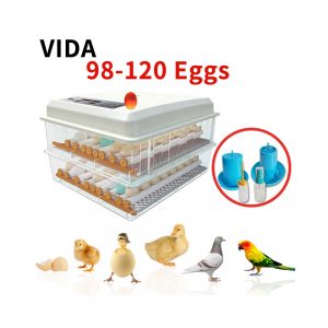 Incubadora Automática de 128 Huevos blanca