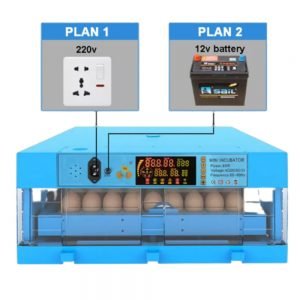 Incubadora Automática de 64 huevos azul
