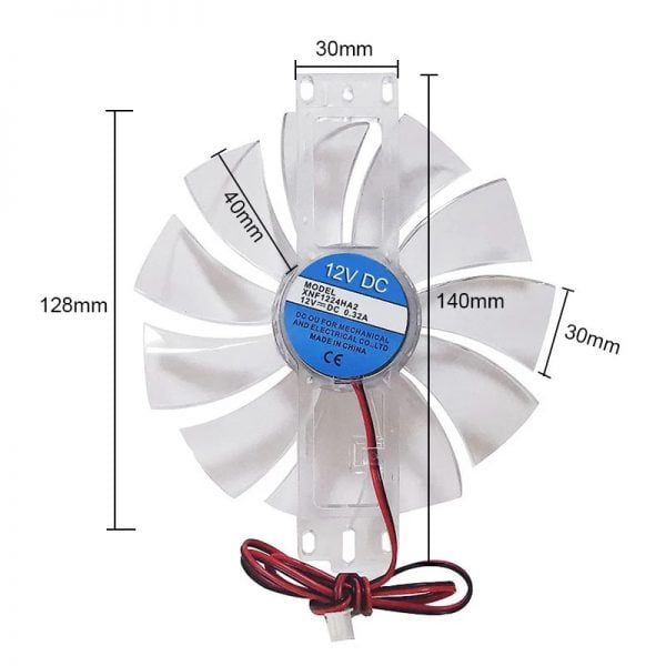 Ventilador interno de incubadora 12V