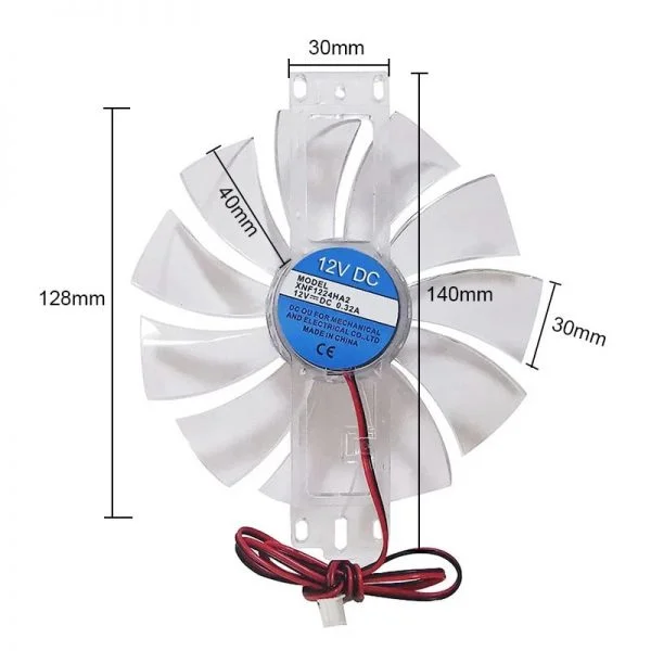 Ventilador interno de incubadora 12V